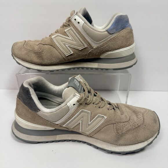 New Balance Mens 574 U574002 Blue Brown Casual Shoes Sneakers Size 6.5D - Picture 2 of 7
